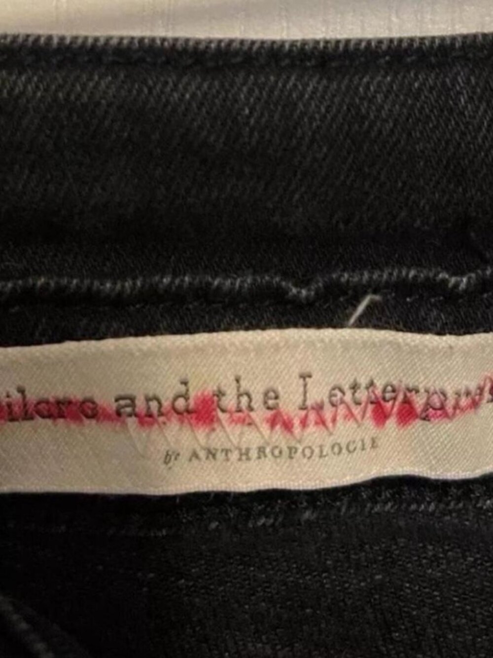 Anthropoloige Pilcro High-Rise Slim Black Jeans with Button Detail Size 27 - Picture 6 of 6